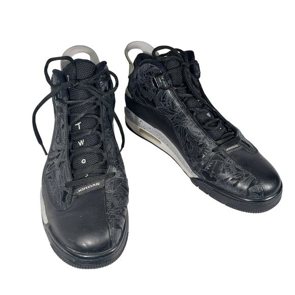 NIKE AIR JORDAN DUB ZERO! BLACK, GRAY, WHITE OREO BASKETBALL SNEAKERS! SZ 10.5 - Picture 3 of 11